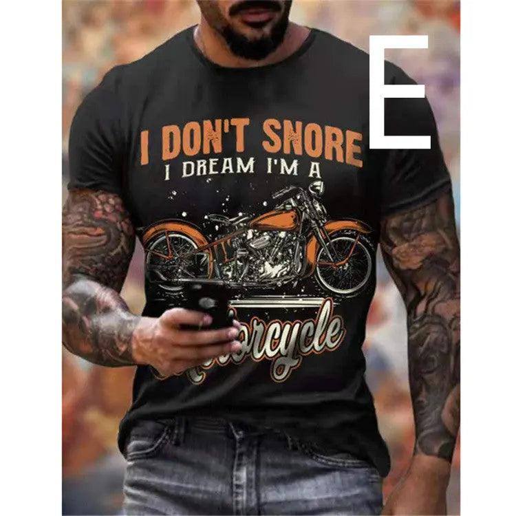 Man T-shirt Car Highway Motorcycle Hip Hop T-shirt cj