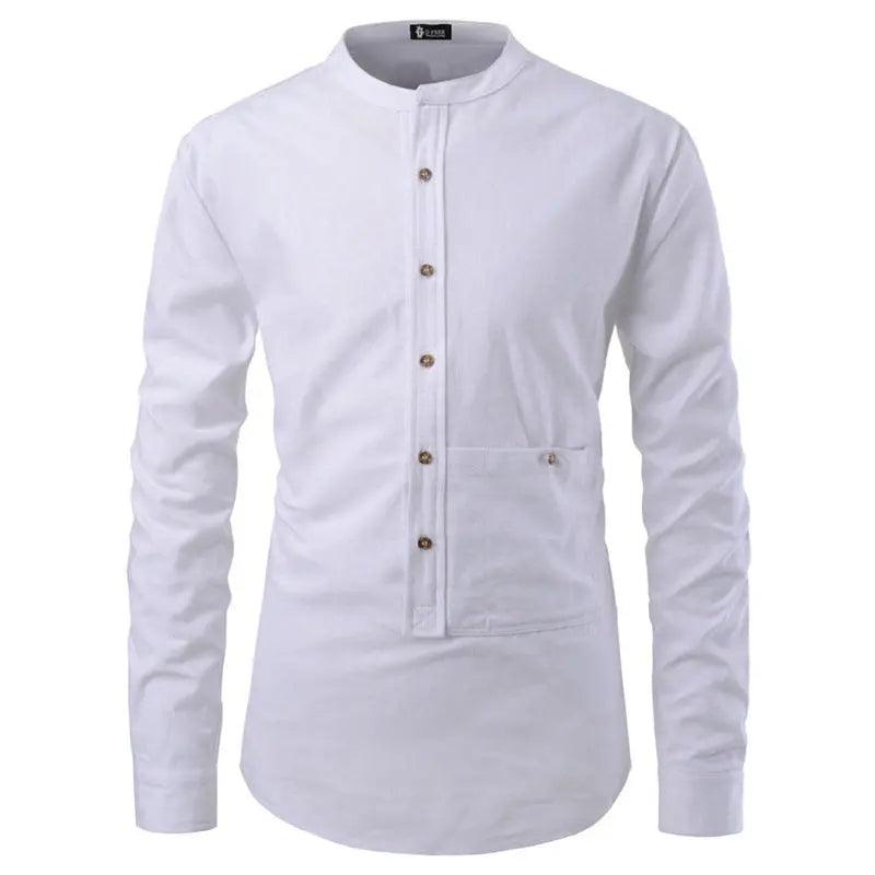 Men Shirts Korean Men Slim Long Sleeve Dress Shirt cj
