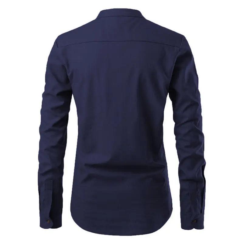 Men Shirts Korean Men Slim Long Sleeve Dress Shirt cj