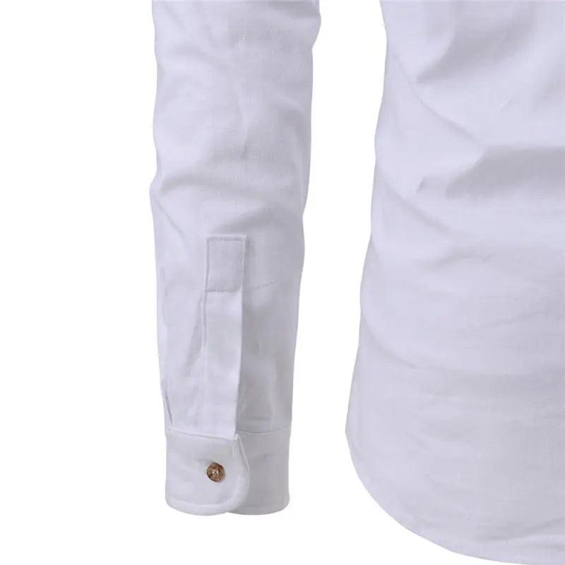 Men Shirts Korean Men Slim Long Sleeve Dress Shirt cj