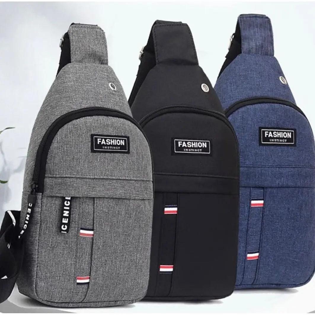 Men's Versatile Chest Bag - Elegantly Designed Black Sling Bag Shop with Vanny