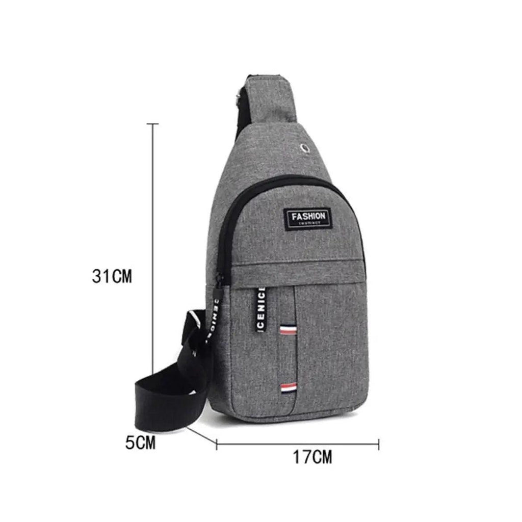 Men's Versatile Chest Bag - Elegantly Designed Black Sling Bag Shop with Vanny