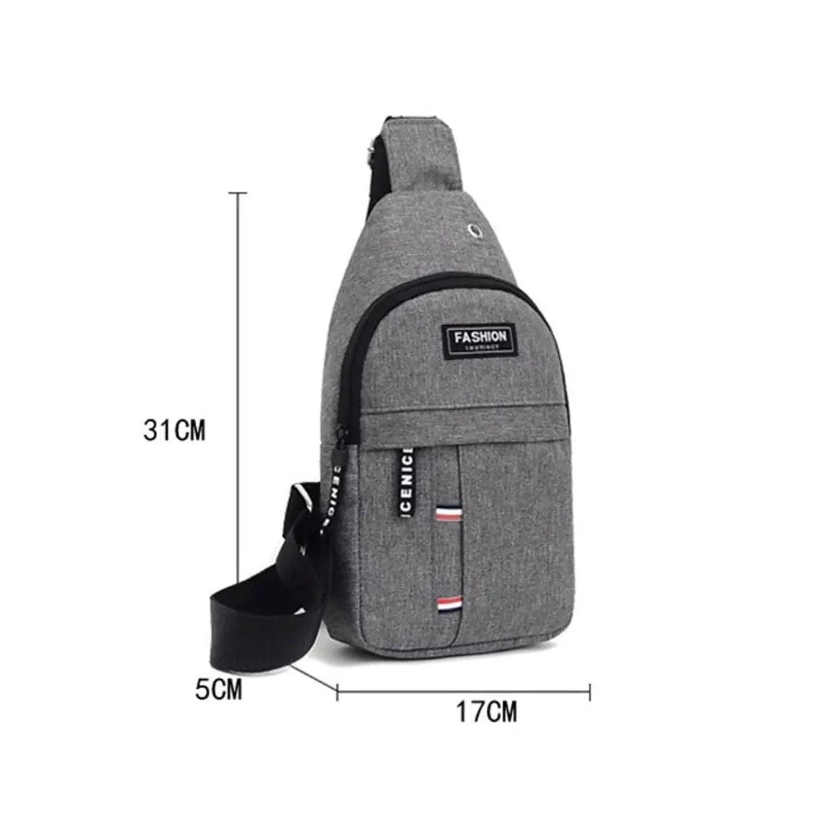Men's Versatile Chest Bag - Elegantly Designed Black Sling Bag Shop with Vanny