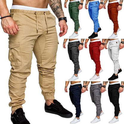 Men's Woven Fabric Casual Pants Drawstring Pants cj