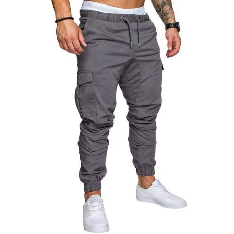 Men's Woven Fabric Casual Pants Drawstring Pants cj