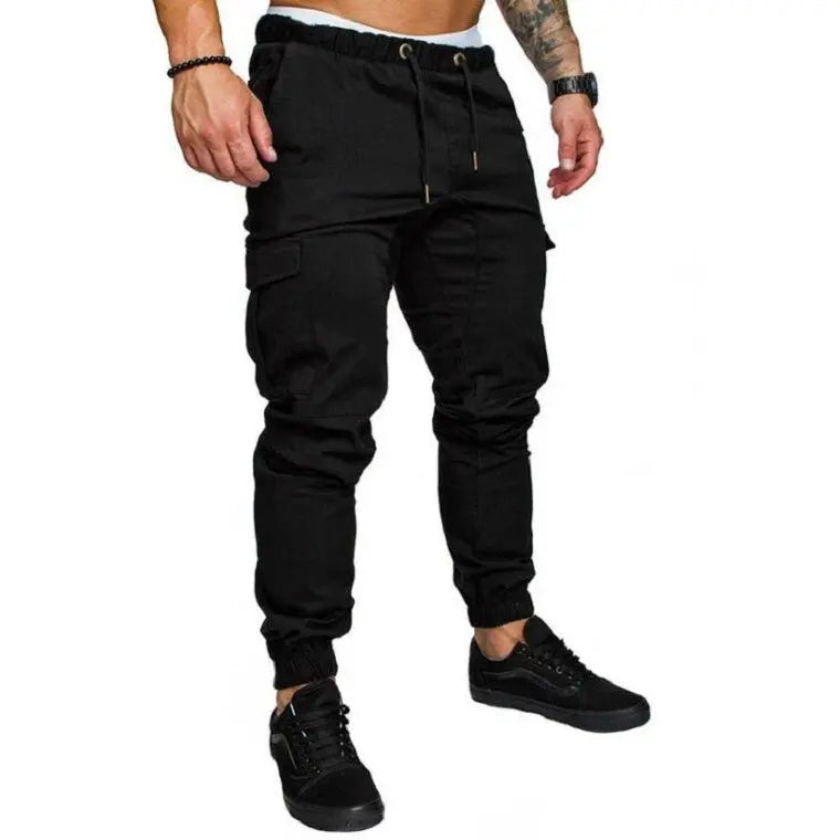 Men's Woven Fabric Casual Pants Drawstring Pants cj