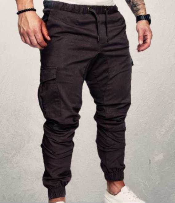 Men's Woven Fabric Casual Pants Drawstring Pants cj