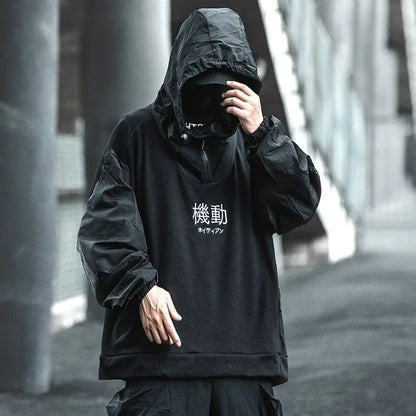 Men's Loose Hip Hop Couple's Dark Functional Sweatshirt cj