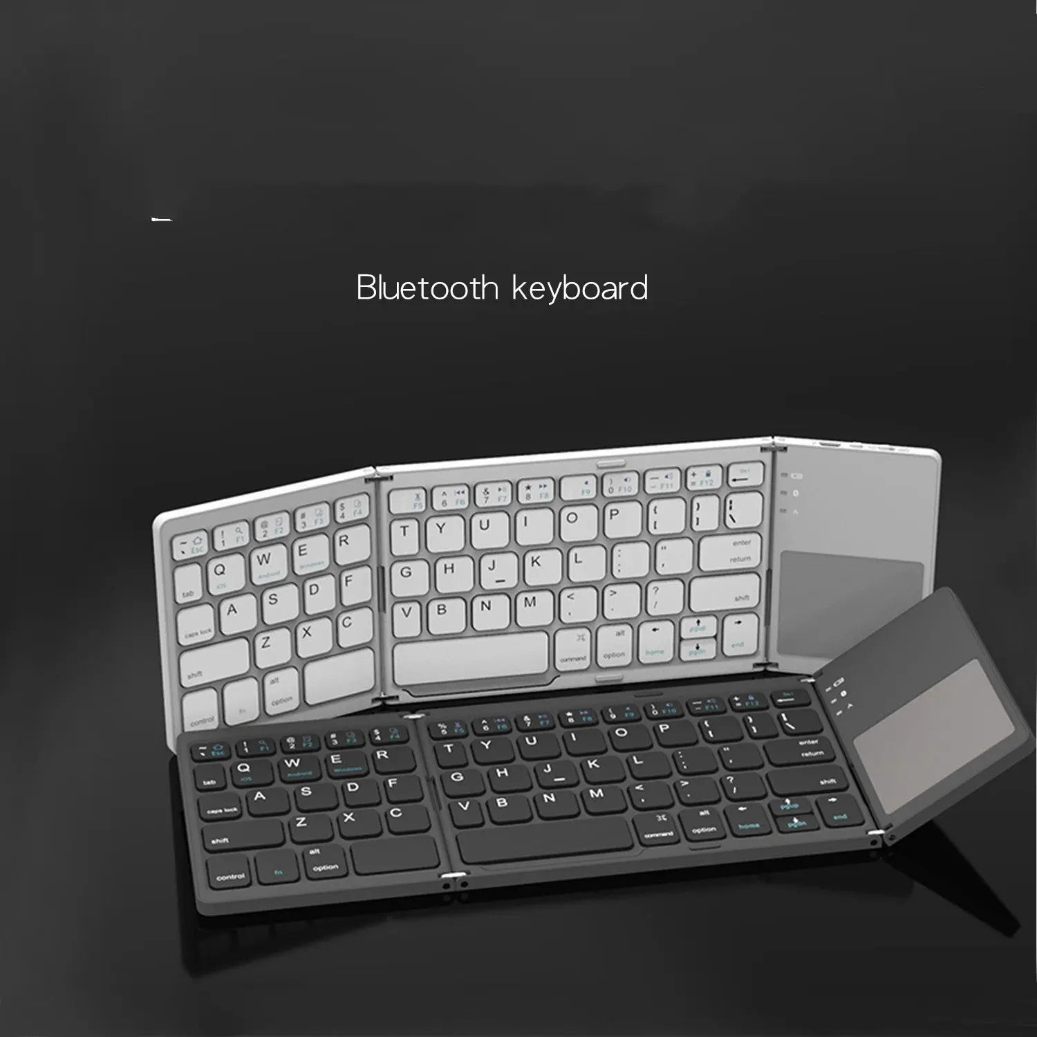 Mini Tri-fold Bluetooth Keyboard For Mobile Phone Computer Portable Wireless Thin Touch Universal Shop with Vanny