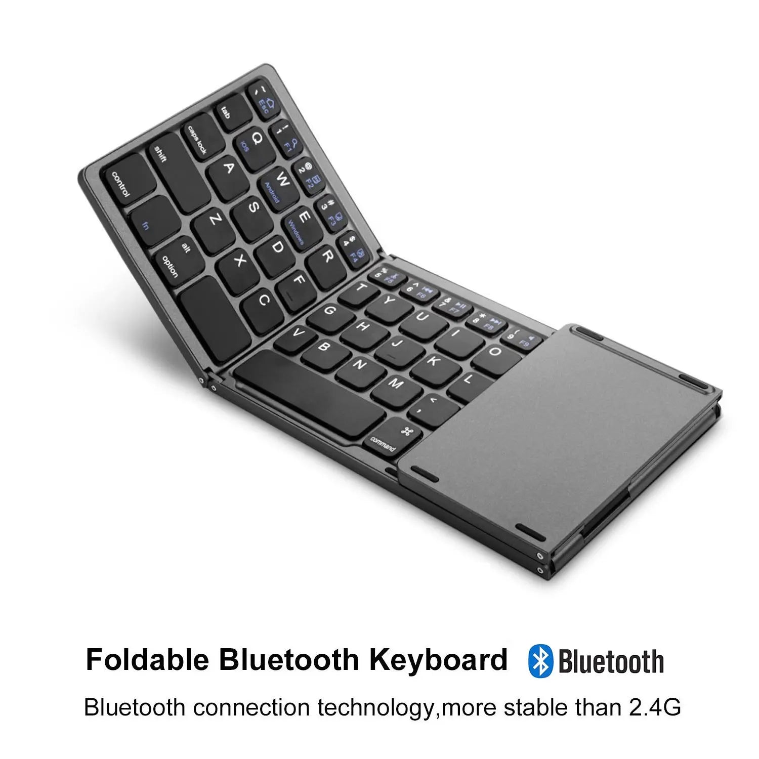 Mini Tri-fold Bluetooth Keyboard For Mobile Phone Computer Portable Wireless Thin Touch Universal Shop with Vanny