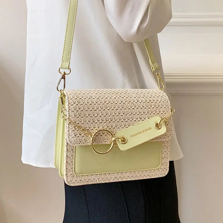 New Fashion Single Shoulder Crossbody Women's Braided Small Square Bag cj