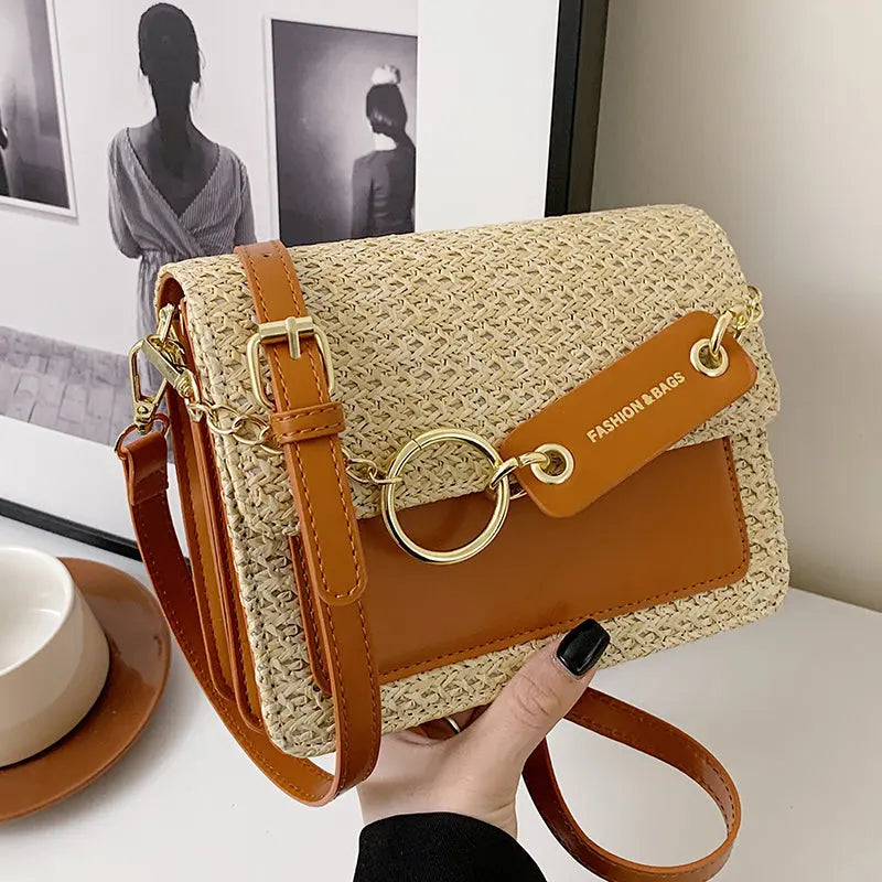 New Fashion Single Shoulder Crossbody Women's Braided Small Square Bag cj