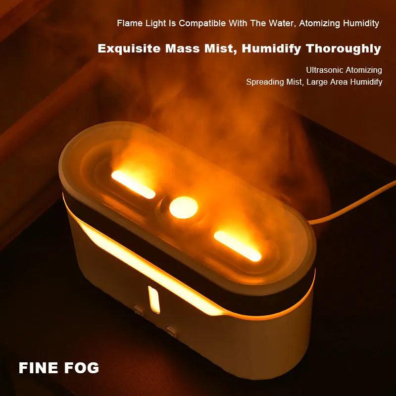 New Jellyfish Flame Humidifier Simulation Flame Aromatherapy Humidifier Jellyfish Fog Circle Atmosphere Lamp Humidifier cj