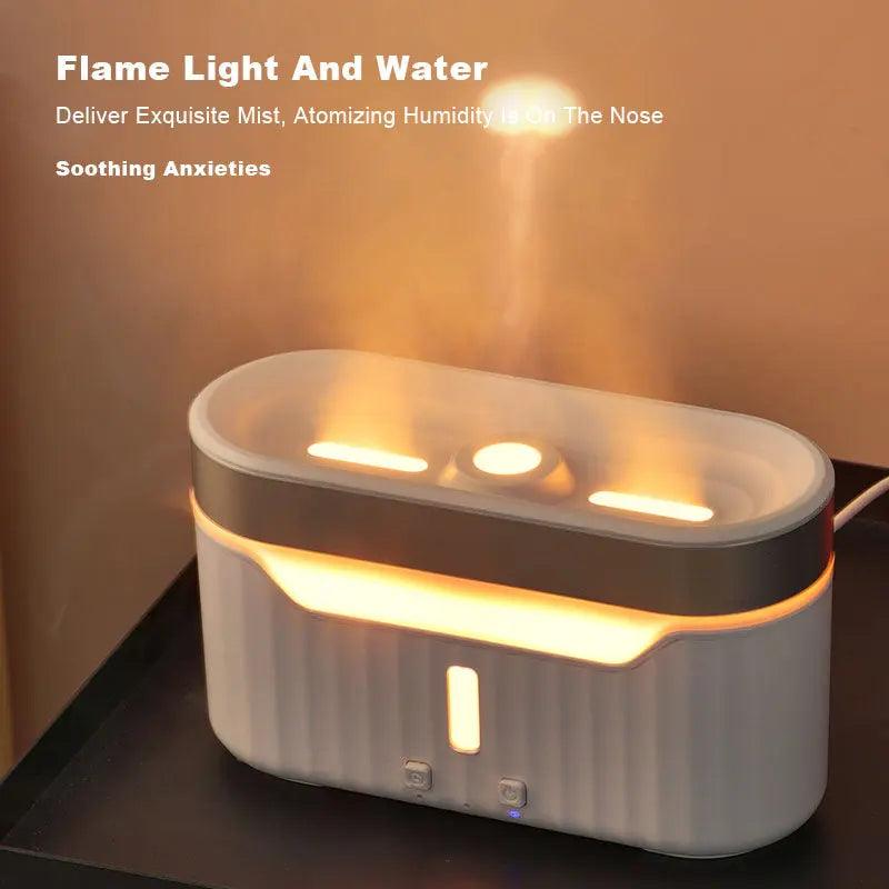 New Jellyfish Flame Humidifier Simulation Flame Aromatherapy Humidifier Jellyfish Fog Circle Atmosphere Lamp Humidifier cj