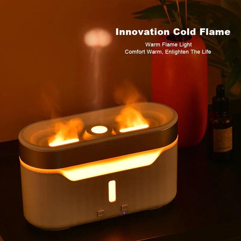 New Jellyfish Flame Humidifier Simulation Flame Aromatherapy Humidifier Jellyfish Fog Circle Atmosphere Lamp Humidifier cj
