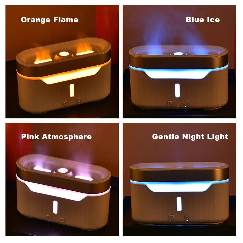 New Jellyfish Flame Humidifier Simulation Flame Aromatherapy Humidifier Jellyfish Fog Circle Atmosphere Lamp Humidifier cj