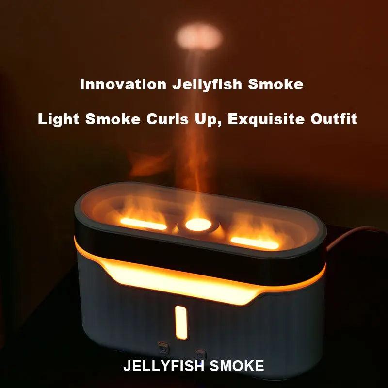 New Jellyfish Flame Humidifier Simulation Flame Aromatherapy Humidifier Jellyfish Fog Circle Atmosphere Lamp Humidifier cj
