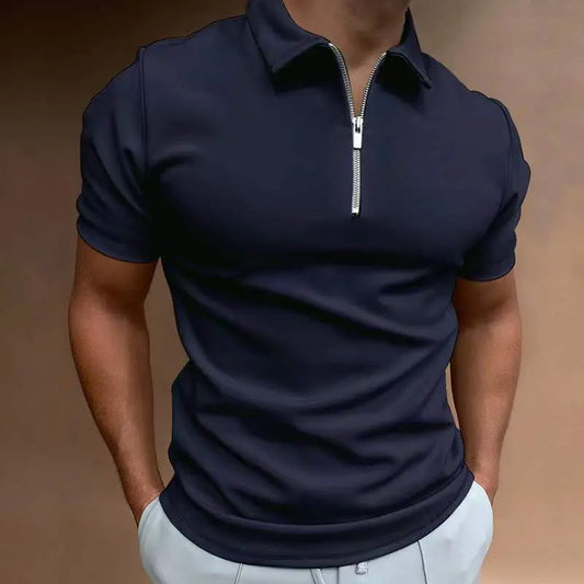 New Men's Casual Short Sleeve Digital Print POLO Shirt cj