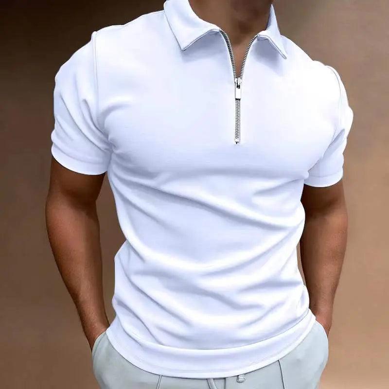 New Men's Casual Short Sleeve Digital Print POLO Shirt cj