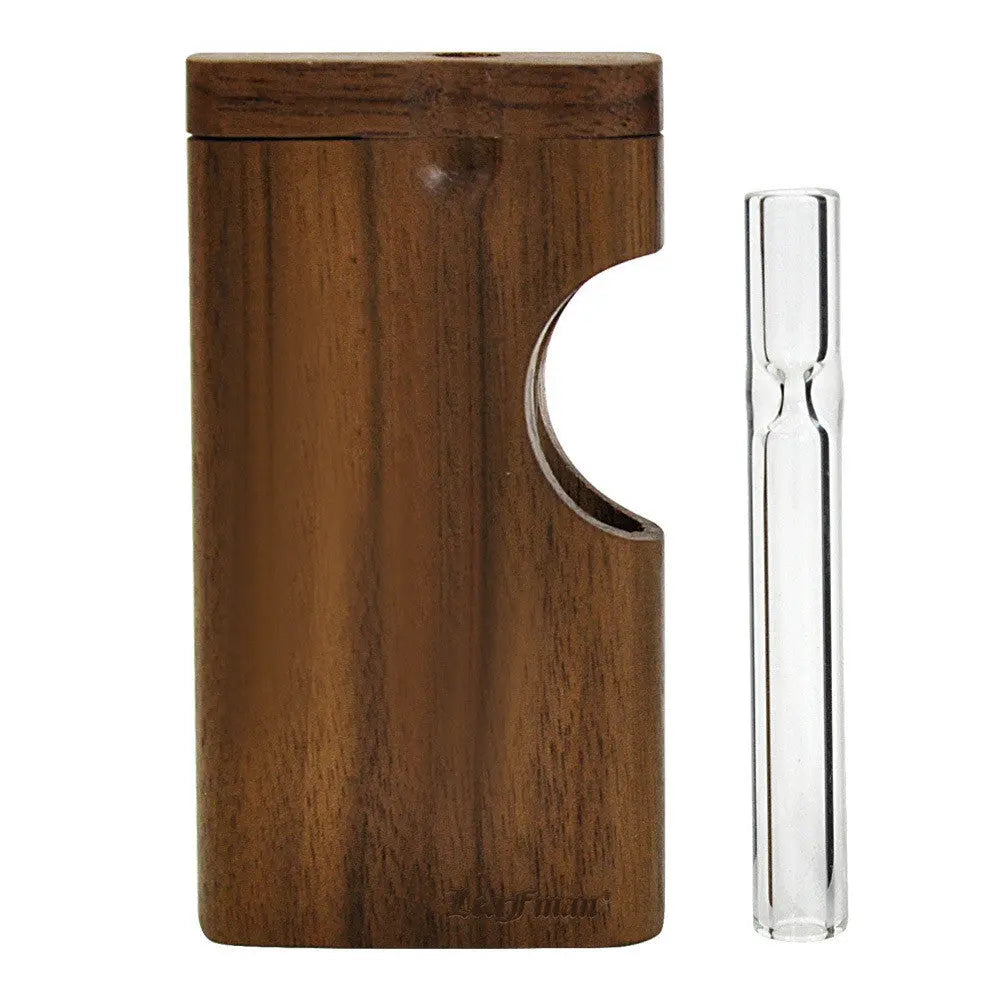 New Men's Walnut Glass Pipe Set cj