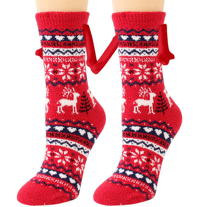 Christmas Supplies Coral Fleece Tube Socks Warm Slipper Bed Socks Winter Soft Warm Slipper cj