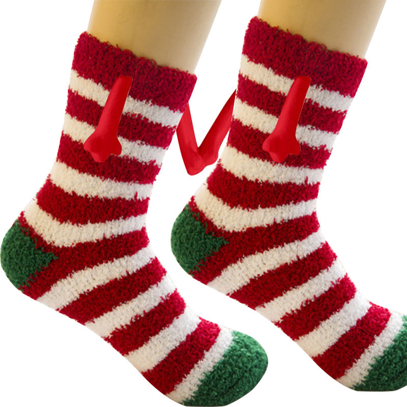 Christmas Supplies Coral Fleece Tube Socks Warm Slipper Bed Socks Winter Soft Warm Slipper cj