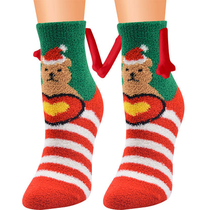 Christmas Supplies Coral Fleece Tube Socks Warm Slipper Bed Socks Winter Soft Warm Slipper cj