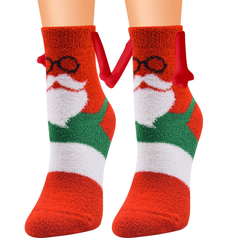 Christmas Supplies Coral Fleece Tube Socks Warm Slipper Bed Socks Winter Soft Warm Slipper cj