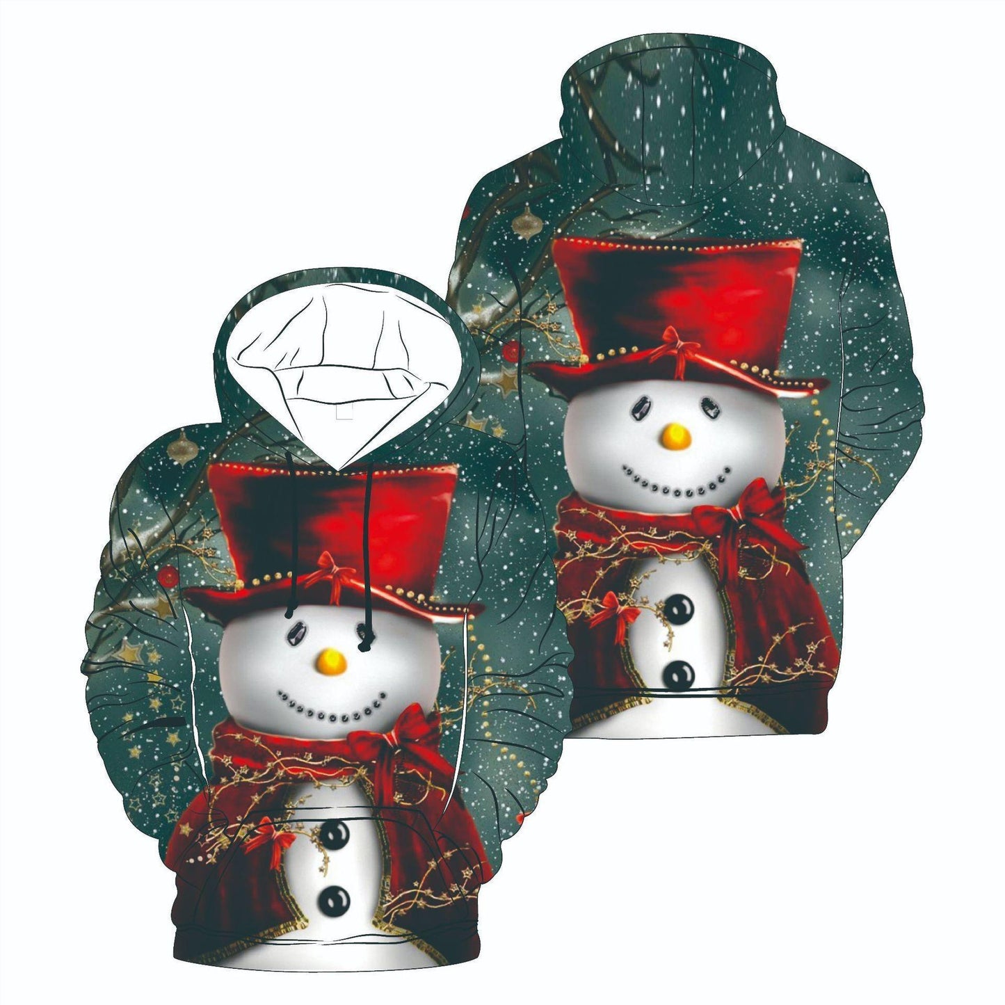 Men's And Women's Fashion Christmas Snowman Hooded 3D Printed Sweater cj