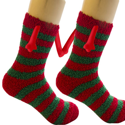 Christmas Supplies Coral Fleece Tube Socks Warm Slipper Bed Socks Winter Soft Warm Slipper cj