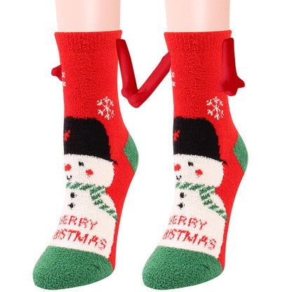 Christmas Supplies Coral Fleece Tube Socks Warm Slipper Bed Socks Winter Soft Warm Slipper cj