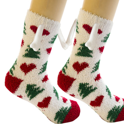 Christmas Supplies Coral Fleece Tube Socks Warm Slipper Bed Socks Winter Soft Warm Slipper cj