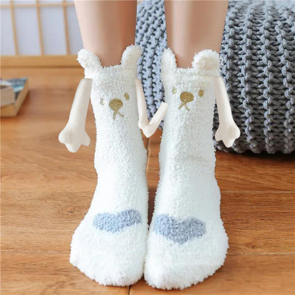 Christmas Supplies Coral Fleece Tube Socks Warm Slipper Bed Socks Winter Soft Warm Slipper cj