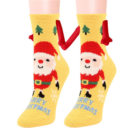 Christmas Supplies Coral Fleece Tube Socks Warm Slipper Bed Socks Winter Soft Warm Slipper cj