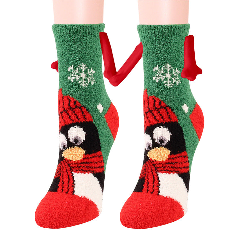 Christmas Supplies Coral Fleece Tube Socks Warm Slipper Bed Socks Winter Soft Warm Slipper cj