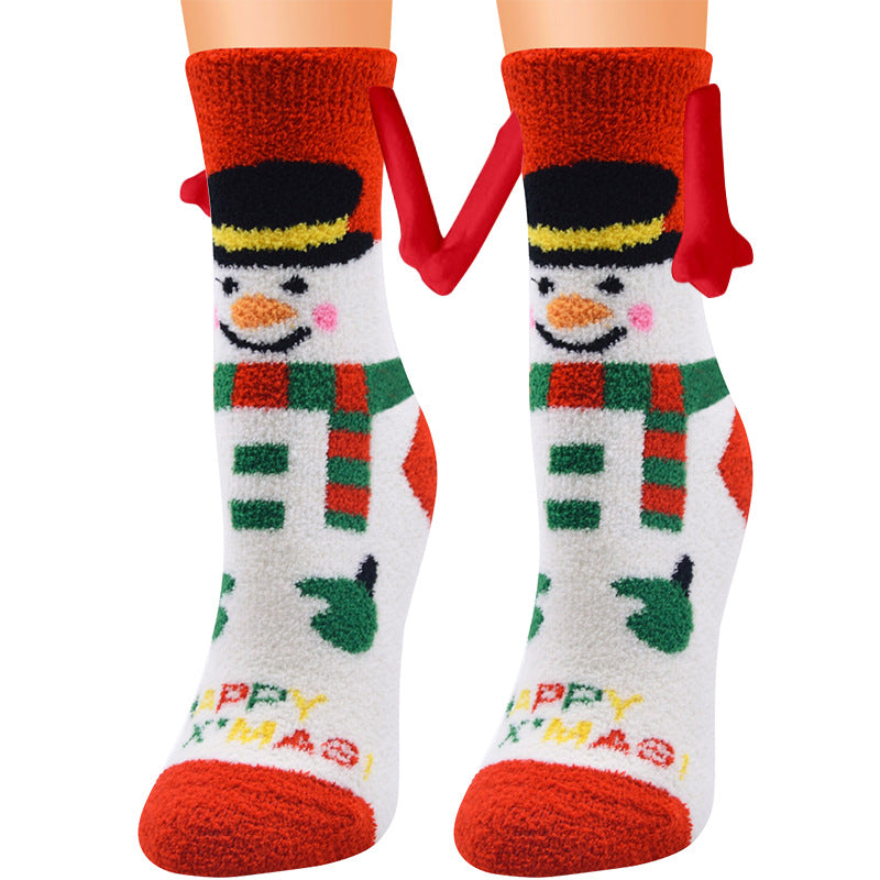 Christmas Supplies Coral Fleece Tube Socks Warm Slipper Bed Socks Winter Soft Warm Slipper cj