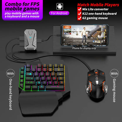 One-handed Gaming Keyboard And Mouse Set cj