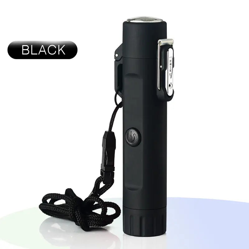 Outdoor Travel Compass Rechargeable Lighter Tube Waterproof Lighter Usb Pulse Lighter cj