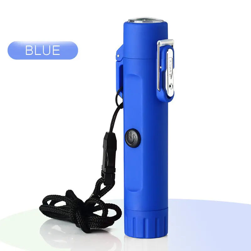 Outdoor Travel Compass Rechargeable Lighter Tube Waterproof Lighter Usb Pulse Lighter cj