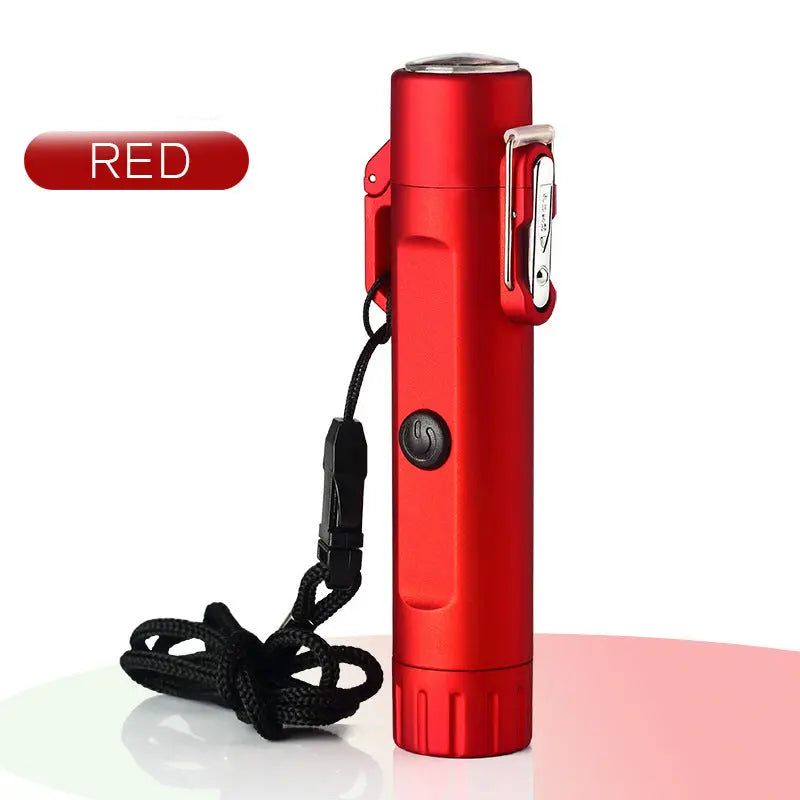 Outdoor Travel Compass Rechargeable Lighter Tube Waterproof Lighter Usb Pulse Lighter cj