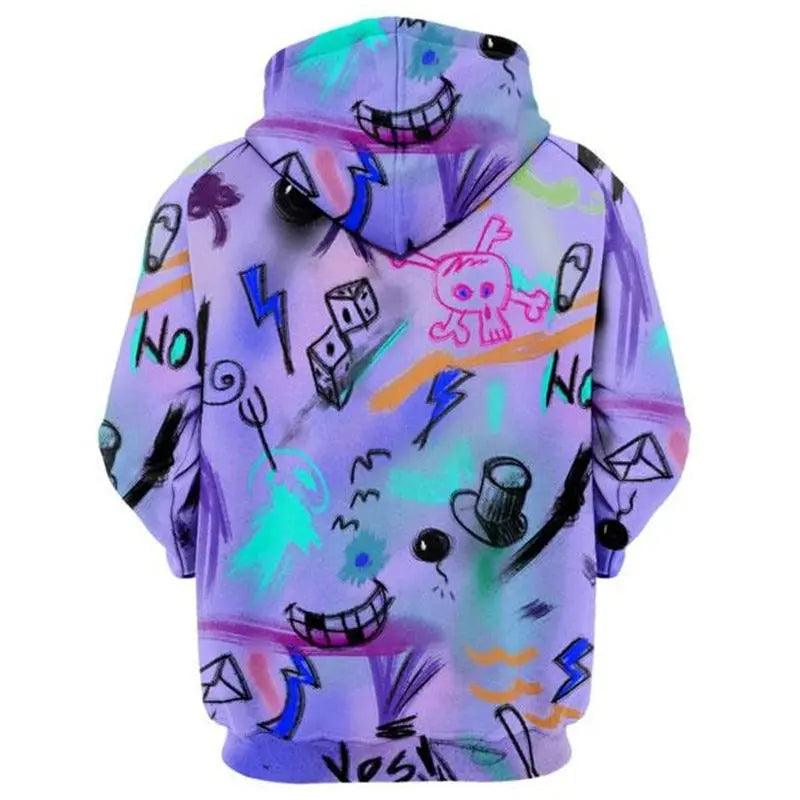 Painted graffiti skull hoodie cj