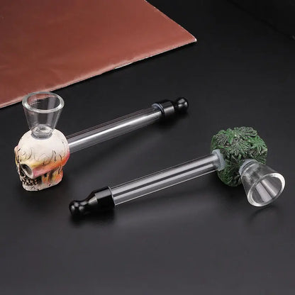 Patterned Glass Pipe Detachable Small Pipe Smoking Set cj
