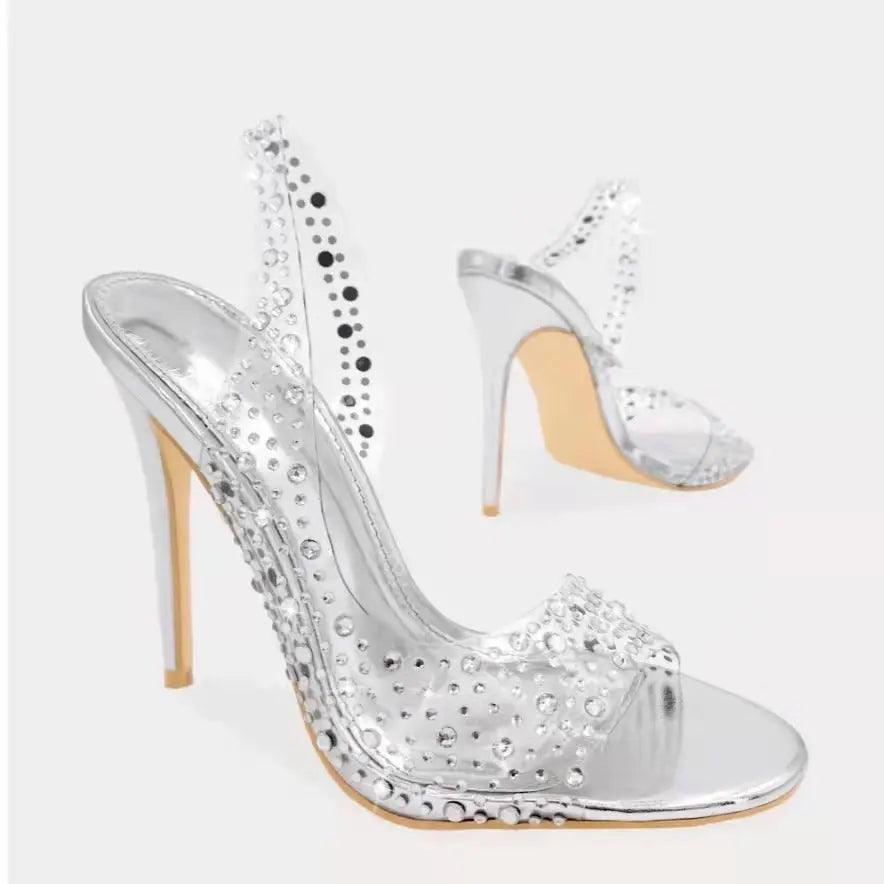 Plus Size Fish Mouth Stiletto Fashion Pointed Toe Women's Sandals cj
