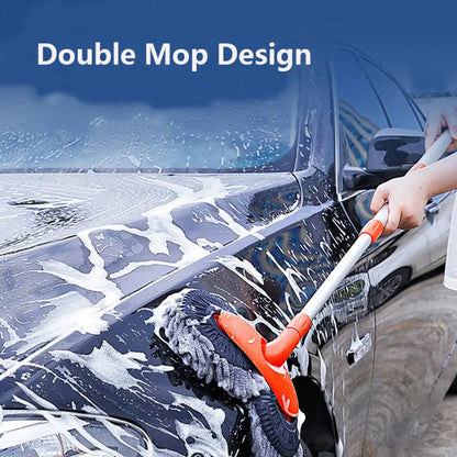 Rotary Chenille Soft Brush Long Handle Retractable Car Wash Mop cj