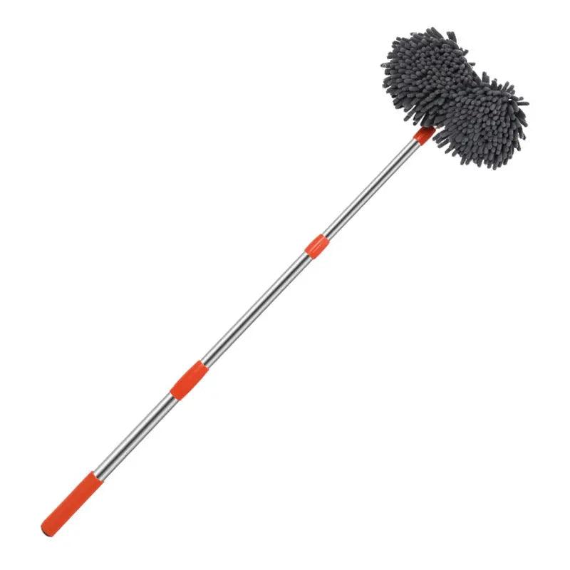 Rotary Chenille Soft Brush Long Handle Retractable Car Wash Mop cj