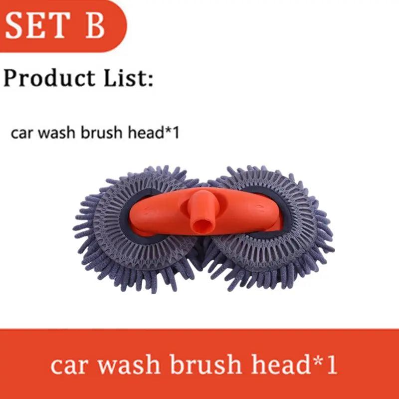 Rotary Chenille Soft Brush Long Handle Retractable Car Wash Mop cj