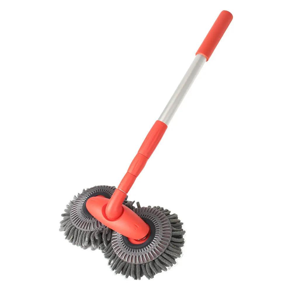 Rotary Chenille Soft Brush Long Handle Retractable Car Wash Mop cj