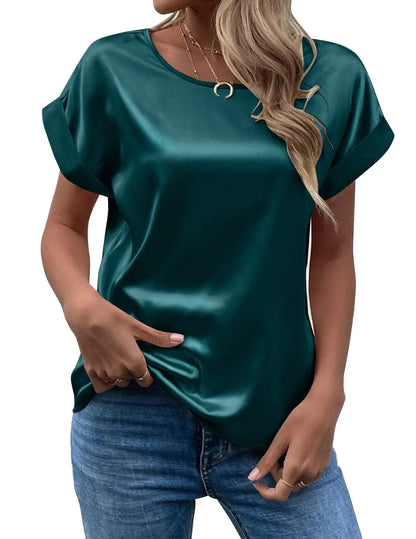 Solid Color Fashion Personalized Women's T-shirt cj