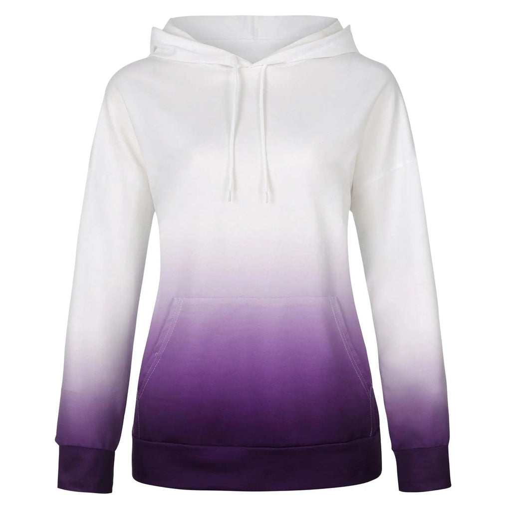 Tie-dye print hooded long sleeves cj