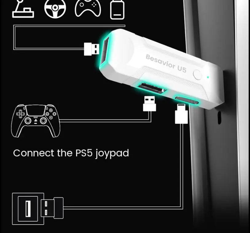 U5 PS5 Handle P5 Keyboard Mouse Converter High-speed Applicable Computer cj